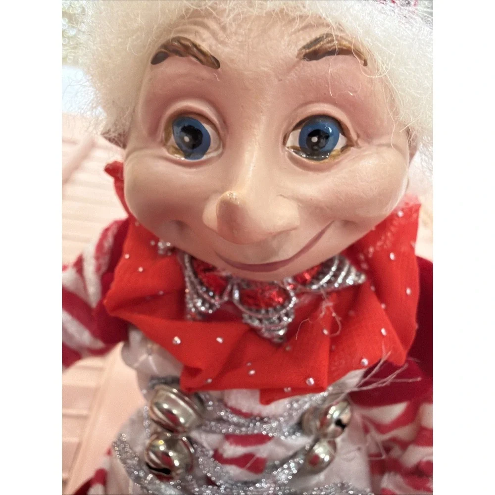 Cynthia Rowley Posable Christmas Elf‎ Doll Figure Boy Present Shelf Sitter READ